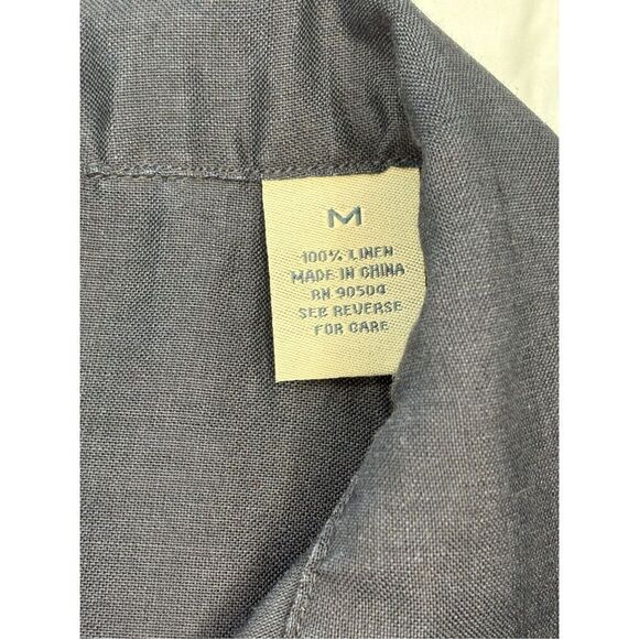 Visitor 100% linen black Hawaiian shirt - M - Picture 7 of 7